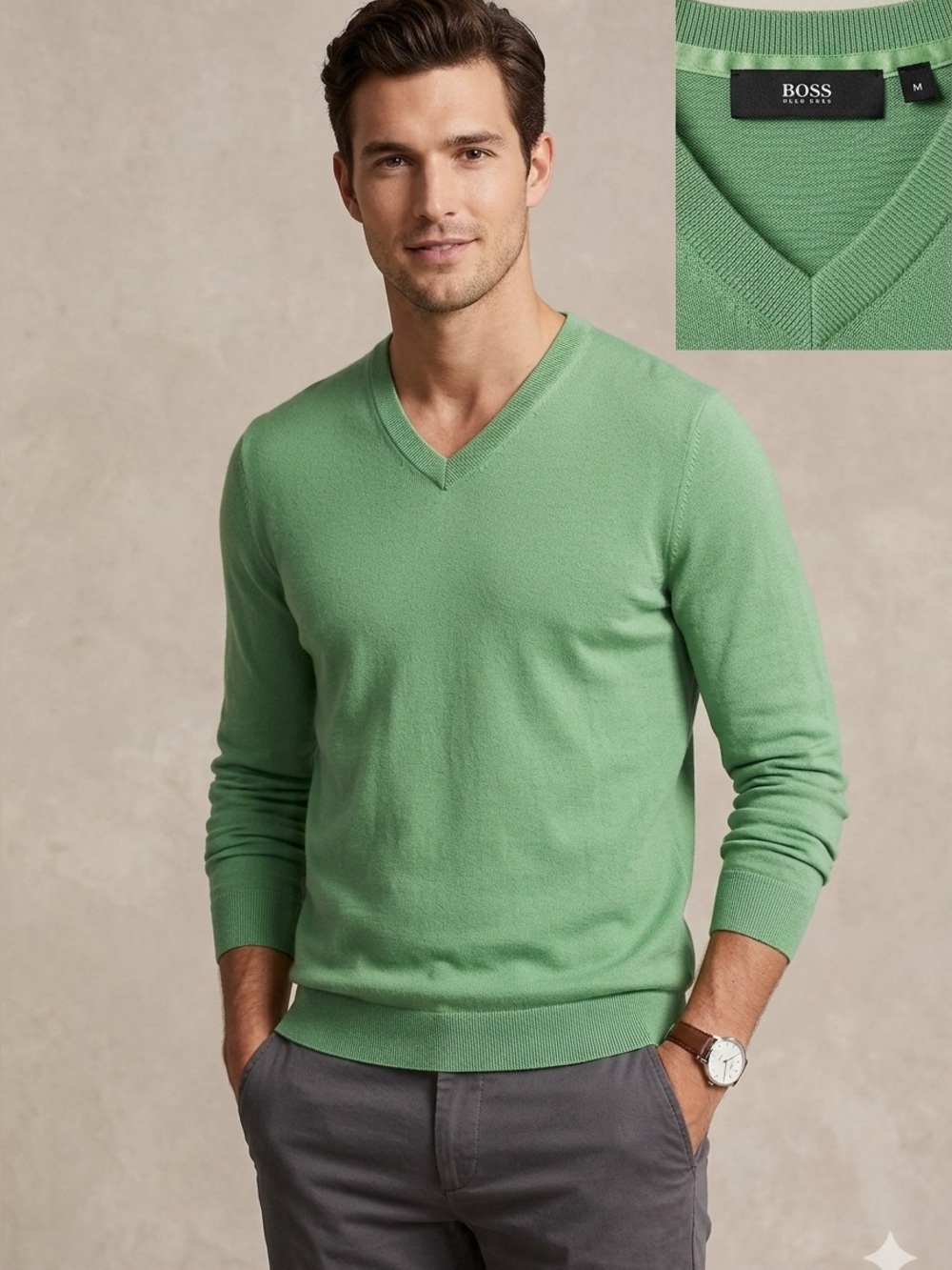 BOSS Wool V-Neck Sweater